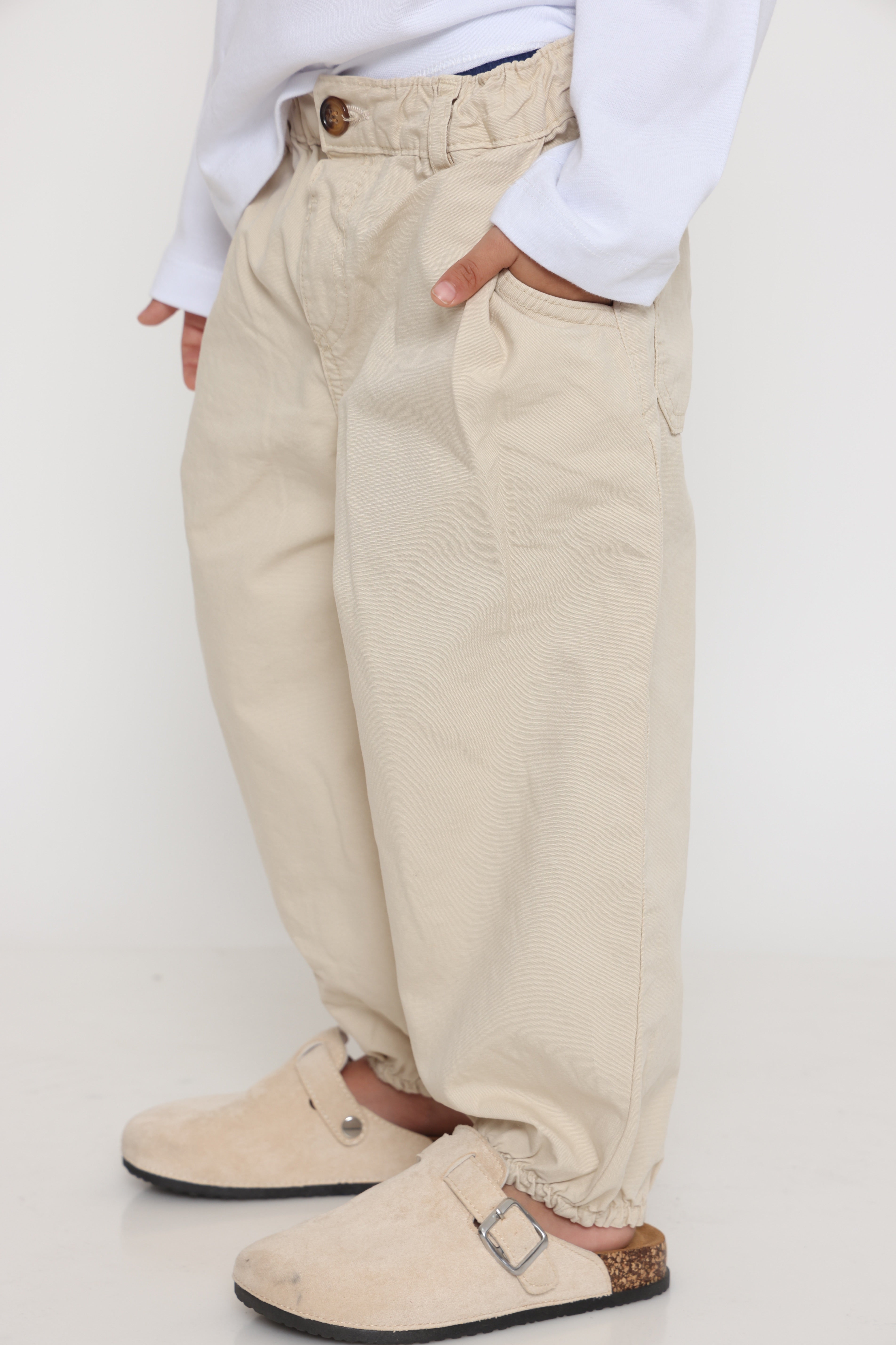 מכנס יוניסקס שמנת בנים