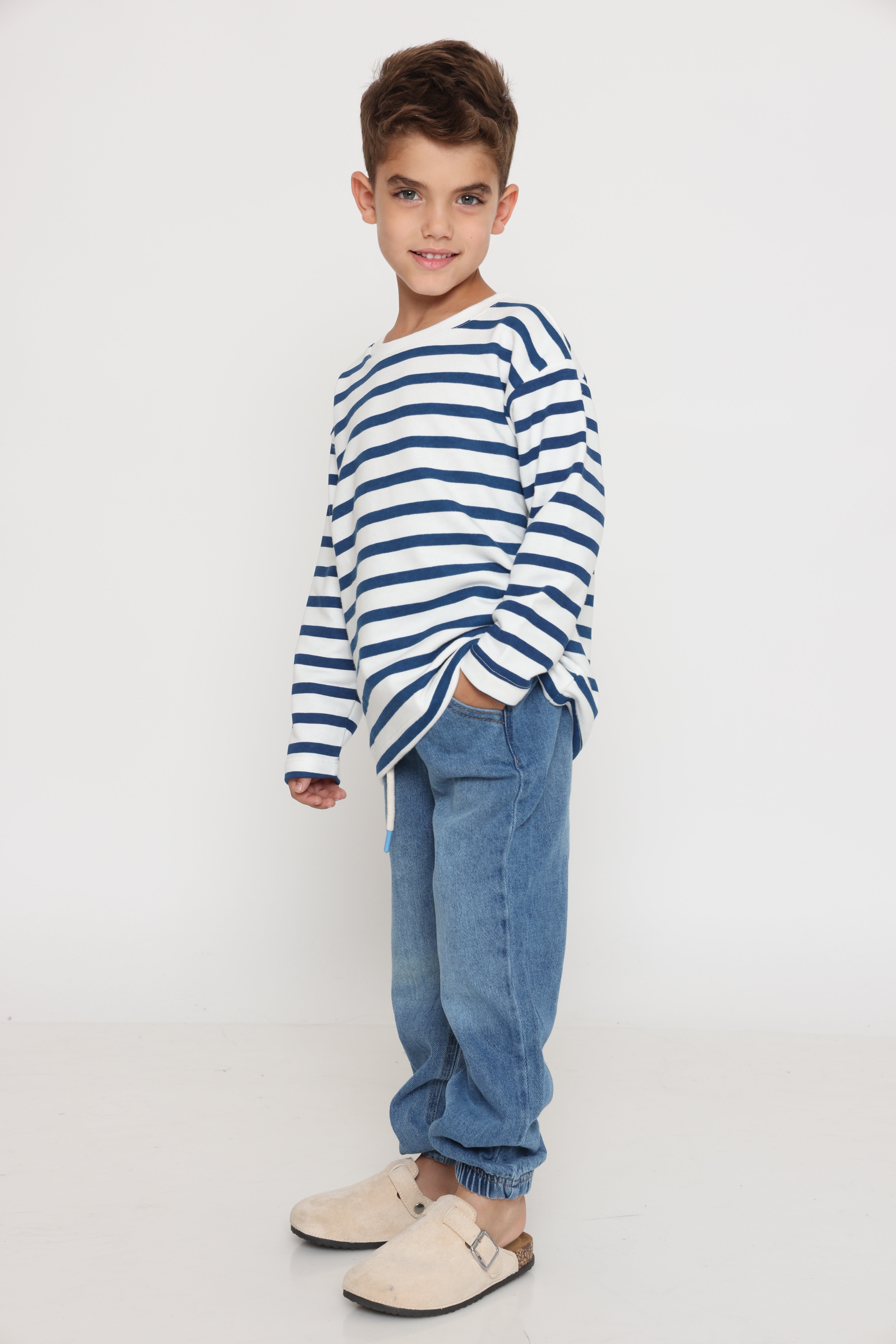 מכנס ג׳וג גינס - כחול