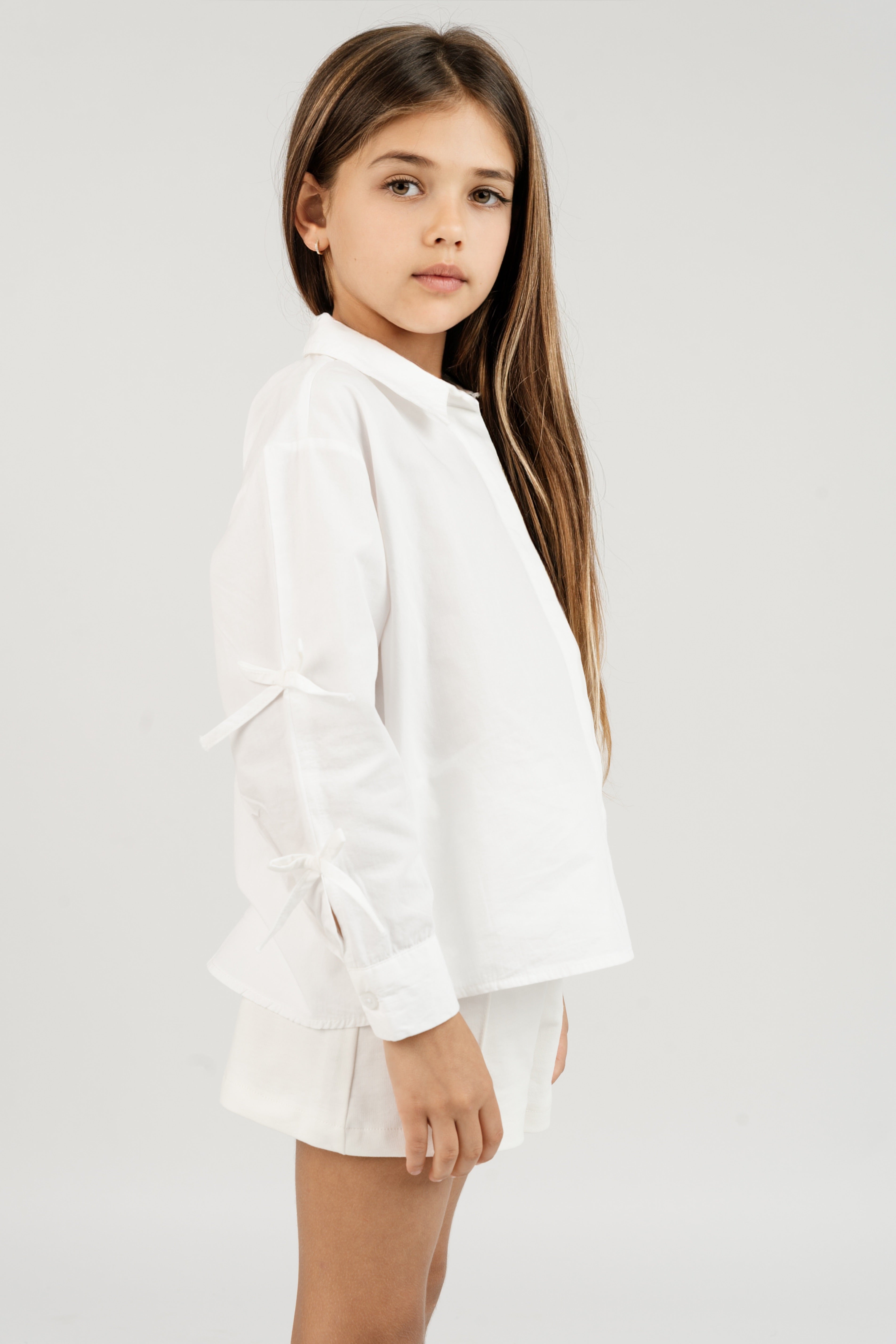 חולצה מכופתרת פפיונים