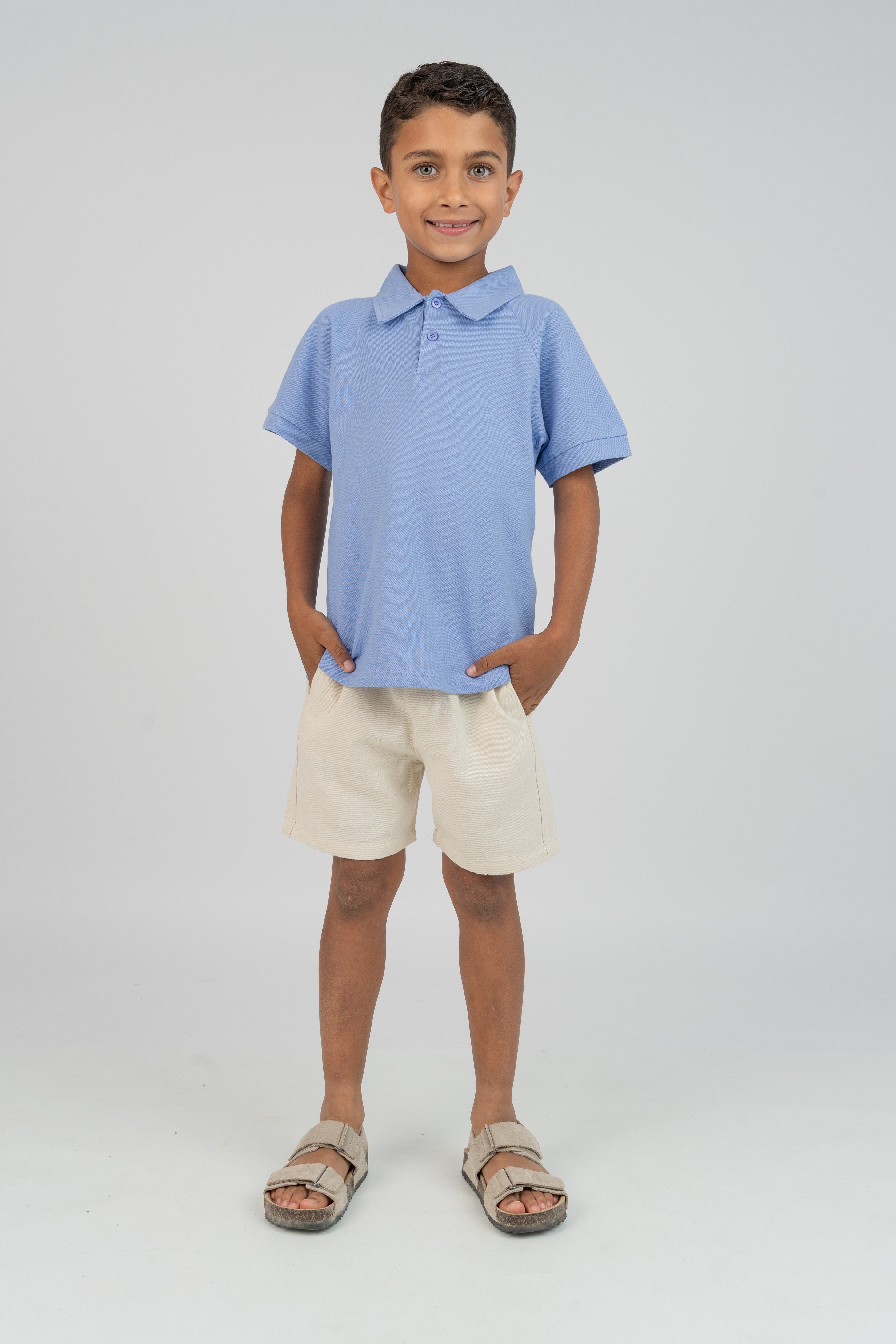 טי-שרט פולו -תכלת