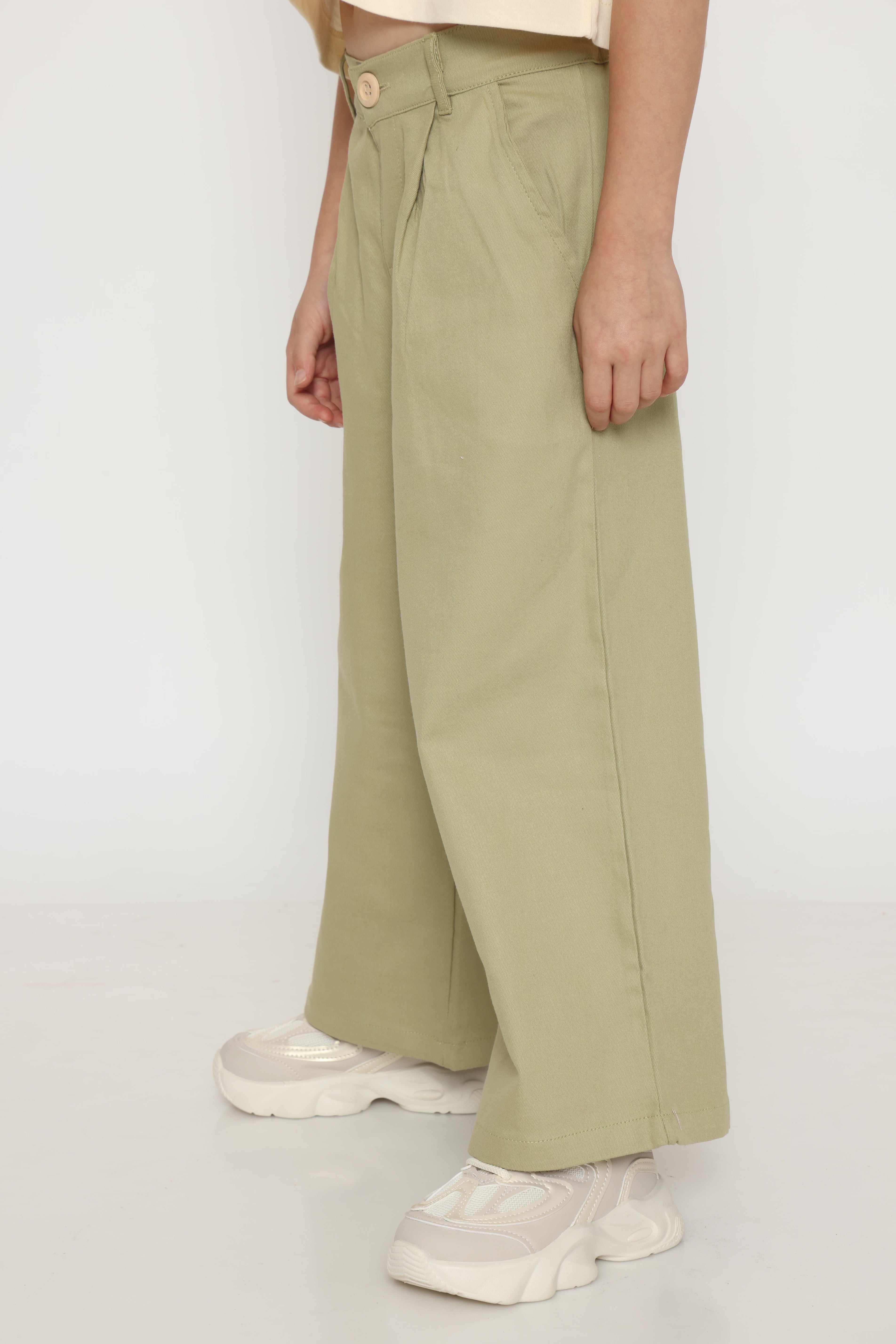 מכנס פשתן - ירוק