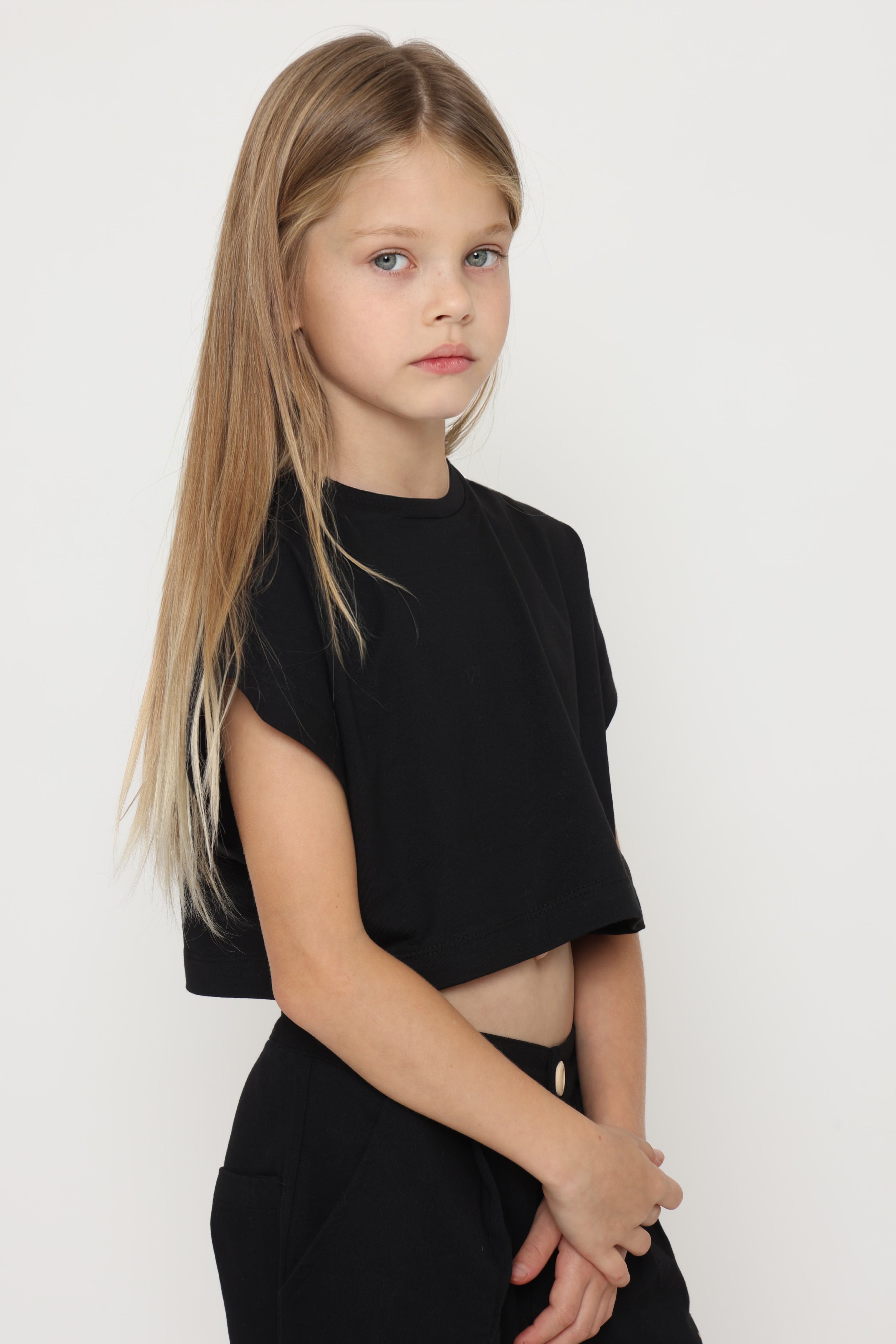 מכנס פשתן - שחור